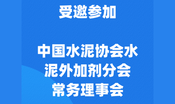 董事长袁玉乔​受邀参加​​中国水泥协会水泥外加剂分会​​常务理事会